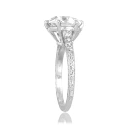 French Antique 3.07ct old European Diamond platinum Delaney Ring 16304 TSV