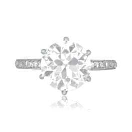Antique, Art Deco 3.07 carat old European cut diamond Delaney Ring 16304 TV