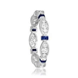 platinum sapphire and diamond eternity Thornton Ring 16330 TSV