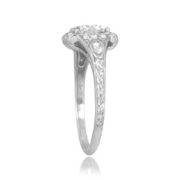 Art deco engagement ring 0.92 carat old European cut diamond Paron Ring 16354 TSV