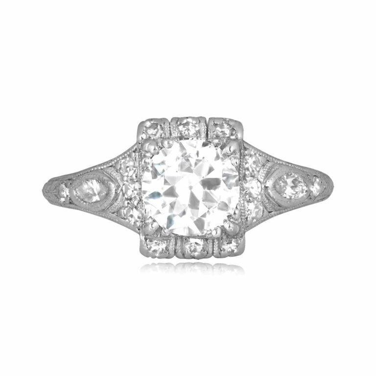 Art Deco GIA 0.92ct Diamond Paron Ring, Circa 1925