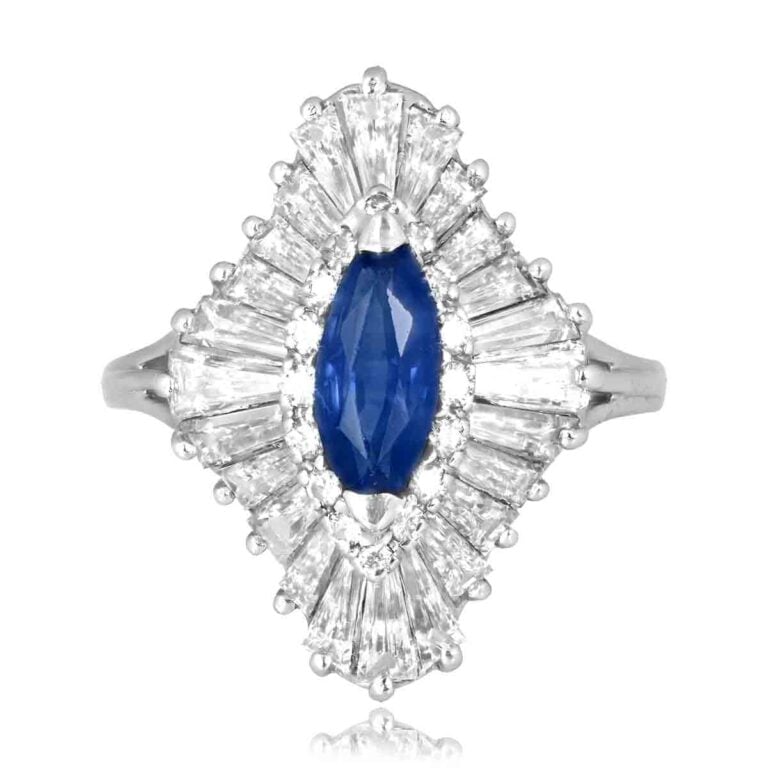 Vintage Sapphire Ballerina Traskwood Ring, Circa 1970