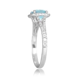 1.06 carat aquamarine white gold diamond Wartrace Ring 16362 TSV