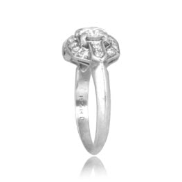 two stone platinum old European diamond Whitewood Ring 16365 TSV