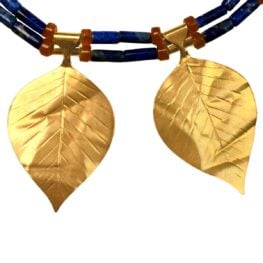 Vintage yellow gold Archaeological Revival Langston Necklace 16382 TV3