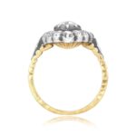 Georgian rose cut Marquise Diamond Halo Dresden Ring 16383 SV