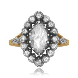 antique Georgian era ring antique marquise cut diamond Plainview Ring 16383 TV