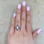 Antique Georgian Diamond Dresden Engagement Ring Hand Picture f1 16383