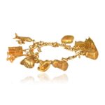 Vintage Yellow Gold Charm Plainview Bracelet 16401 TV4