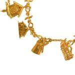 Vintage Yellow Gold intricate detailed Charm Plainview Bracelet 16401 TV3