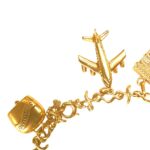 Vintage, 1940s Yellow Gold Charm Plainview Bracelet 16401 TV1