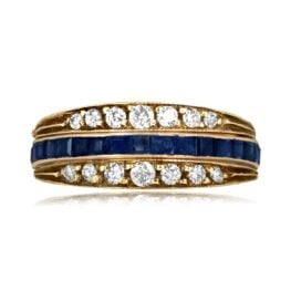 Victorian era sappire, ruby and diamond Hallett Band 16402 TV