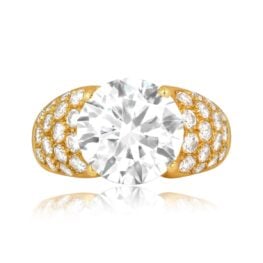 6.03 carat center diamond yellow gold Elnora Ring 6CTR1 TV