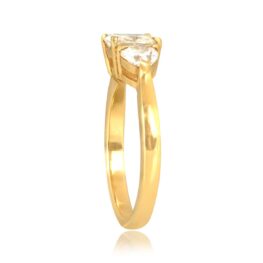 Top Light Yellow 1.02ct three-stone Diamond Pryor Ring DYL7080 TSV