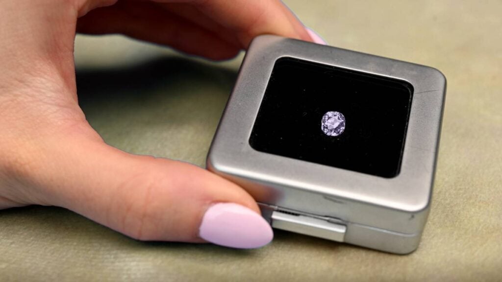 Natural Fancy Violet Diamond in Diamond Holder EDJ