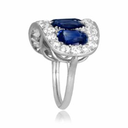 Art Deco Sapphire Five Stone Avalon Ring SB702 TSV