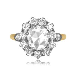 1.05 carat rose cut diamond floral cluster Wilder Ring 15752 TV