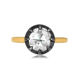 1.04 carat round rose cut diamond gold Clarkson Ring 15753 TV