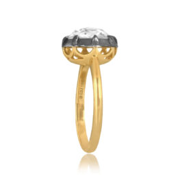 1.66ct diamond round rose cut solitaire Clarkson Ring 15754 TSV