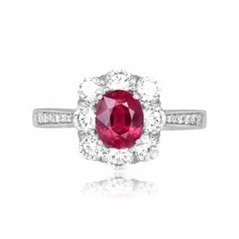 1.05 carat non heated ruby platinum ring Manter Ring 16287 TV