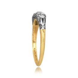 Antique five stone old mine cut diamond Turpin Ring 16446 TSV