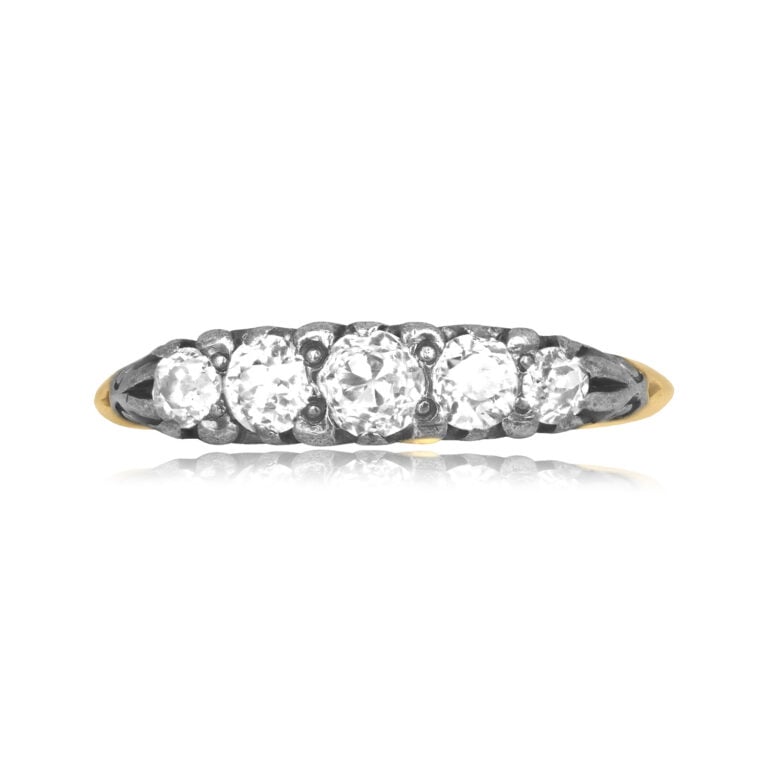 Antique Diamond Five Stone Turpin Ring, Circa 1900