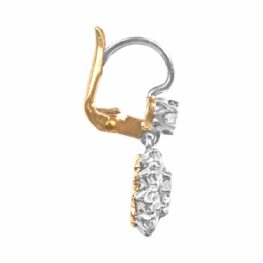 Floral Diamond Platinum on gold Carrizo Earrings LV2546 TSV