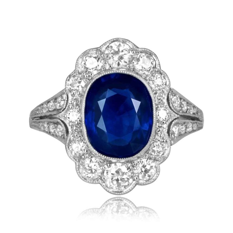 Floral 2.71ct Sapphire and Diamond Dermott Ring