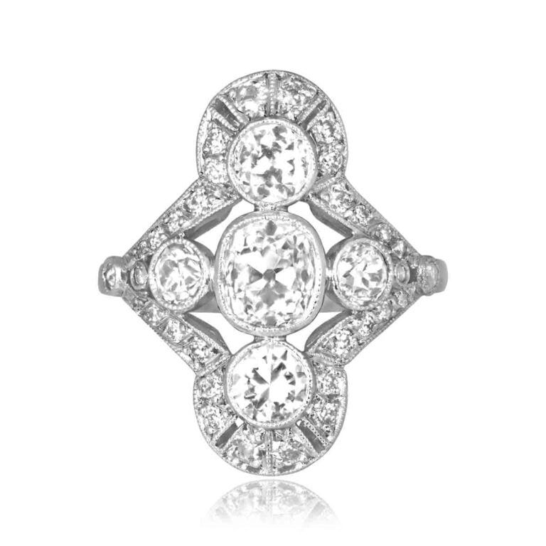 Art Deco Elongated Diamond Tularosa Ring, Circa 1925