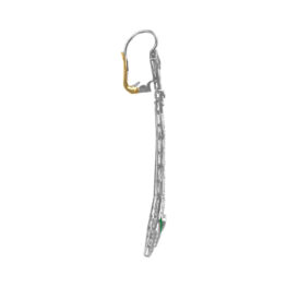 Geometric Diamond and platinum on gold Emerald Wingfield Earrings OCT2358 TSV