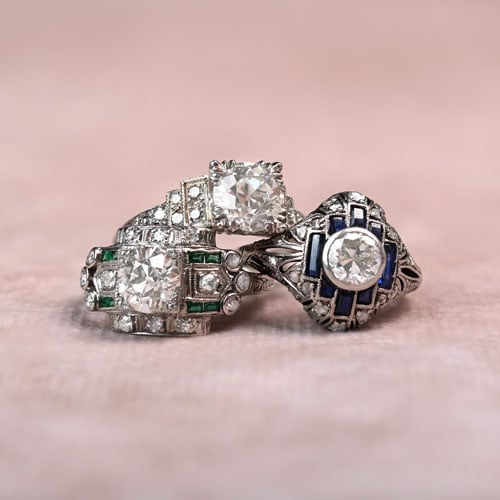 Art Deco Diamond Engagement Rings