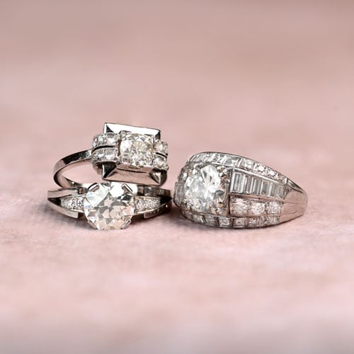 HQ Retro Era Diamond Engagement Rings