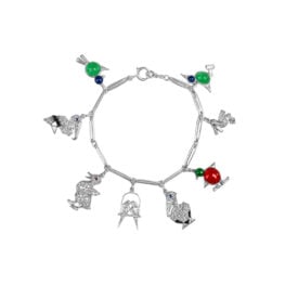 Art Deco Bouchron Tutti Frutti Lovebird Charm Boucheron Bracelet 10669 TV