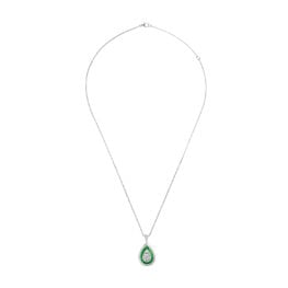 Diamond and emerald teardrop necklace Darlington Necklace 14289 TV