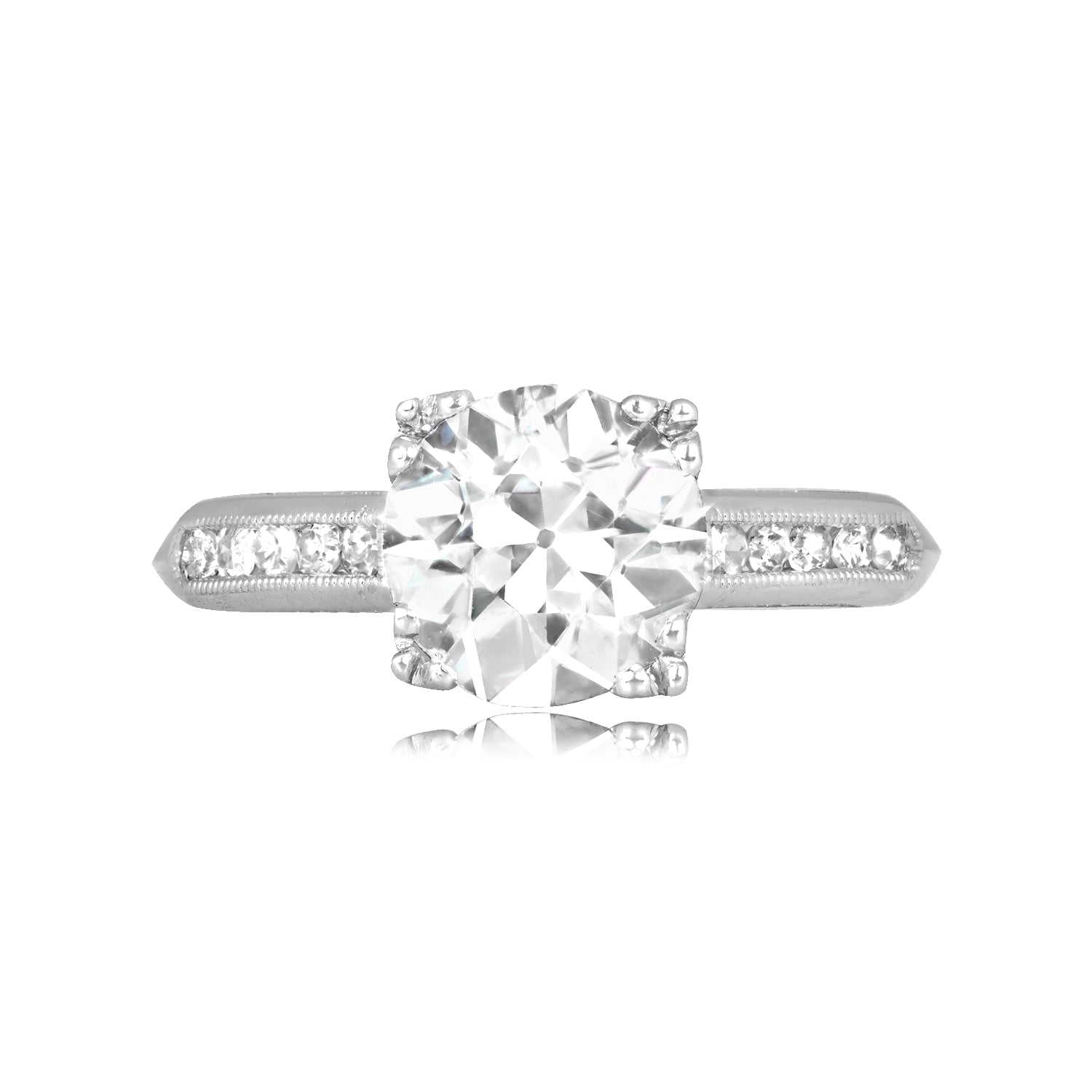 Stacked from 31 images. Method=C (S=1) Art Deco 1.90ct old European cut diamond platinum Assaria Ring 15888 TV