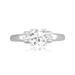 Art Deco 0.85 carat old European cut platinum Lindsborg Ring 16352 TV
