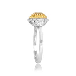 0.82ct fancy colored diamond double halo Merrillan Ring 16353 TSV