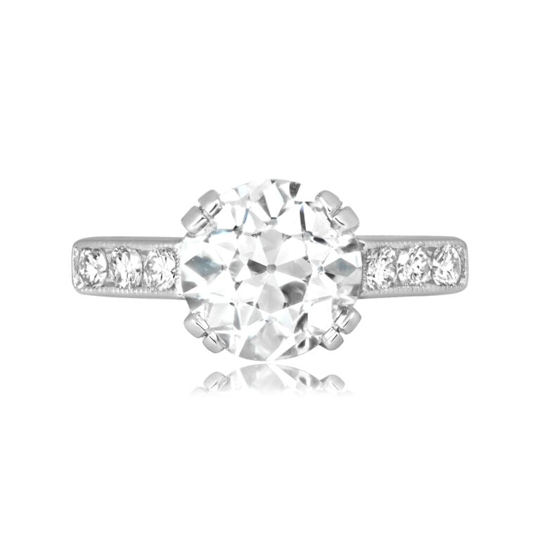 Vintage GIA 3.42ct Diamond Ravenwood Ring, Circa 1960