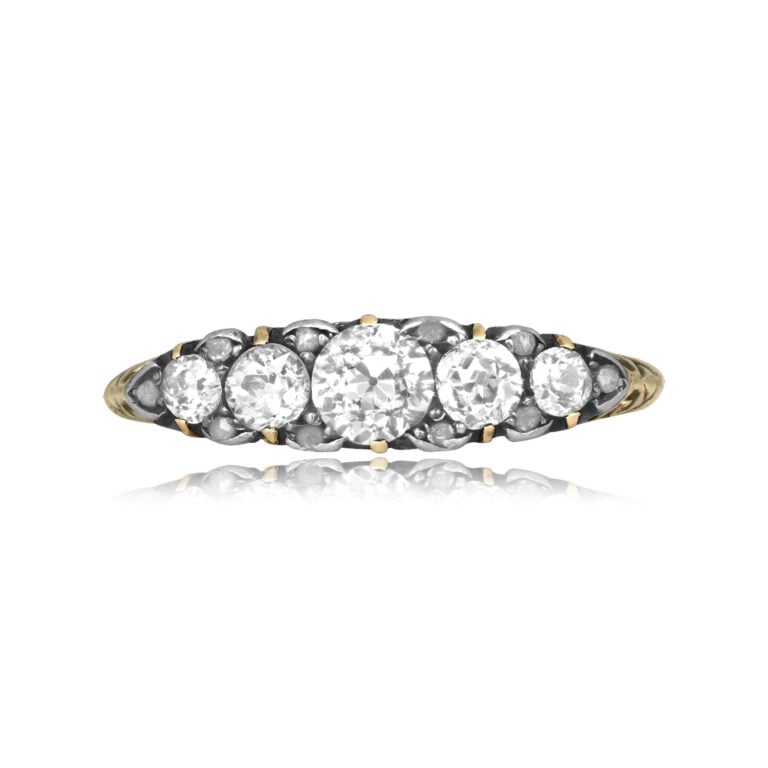 Antique Diamond Five Stone Selfridge Ring, Circa 1907