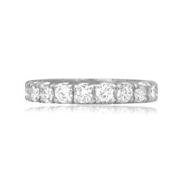 Vintage 1950s 2.00ct round brilliant cut diamond Newland Band 16451 TV