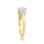 Antique 0.96ct old European cut diamond platinum on gold Millerton Ring 16453 TSV
