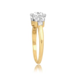 Antique 0.96ct old European cut diamond platinum on gold Millerton Ring 16453 TSV