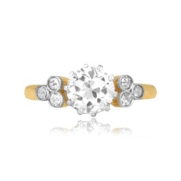 Edwardian era old European cut diamond Millerton Ring 16453 TV