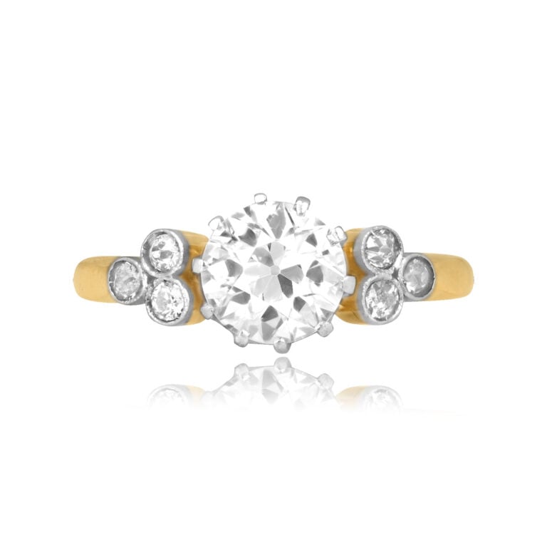 Edwardian Era 0.96ct Old European Diamond Millerton Ring, Circa 1900