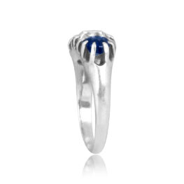 Vintage three stone ring diamond and sapphire Alton Ring 16454 TSV