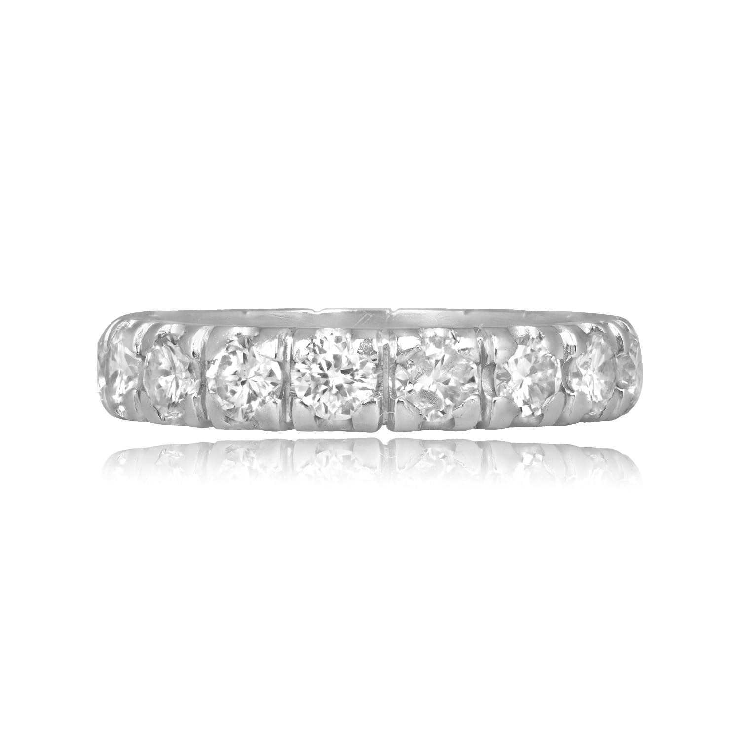 Stacked from 28 images. Method=C (S=1) vintage 2.00 carat total diamond eternity wedding band Beclabito Band 16462 TV
