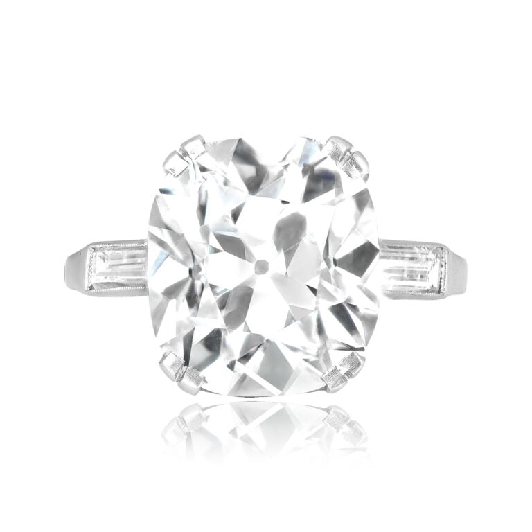 Spalding Art Deco GIA 5.52ct Diamond Ring, Circa 1925