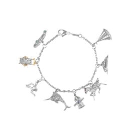Art Deco detailing charm bracelet platinum Gracemont Bracelet 9520 TV
