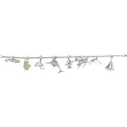 Art Deco Diamond Charm Gracemont Bracelet, Circa 1930 9520 TV1