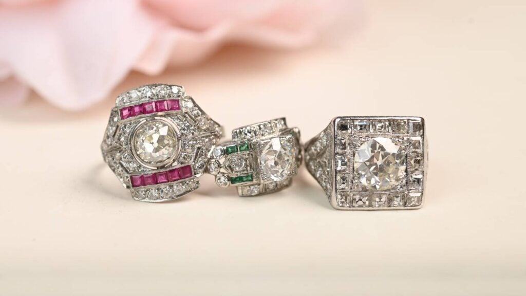 Antique 1920s Rings with interesting Accents